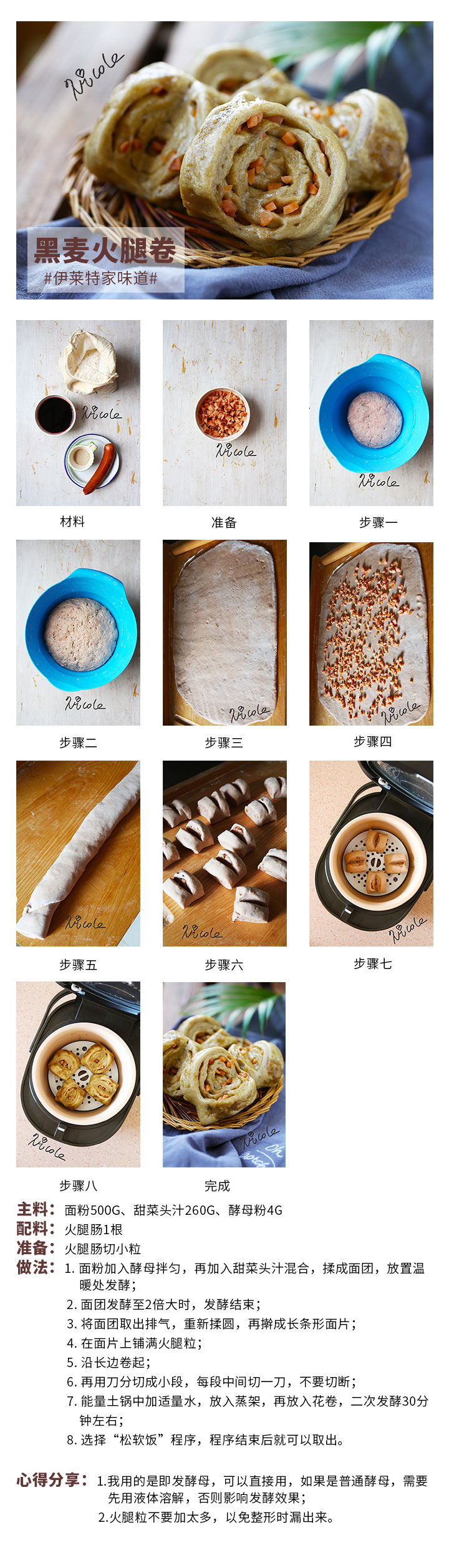 黑麥火腿卷